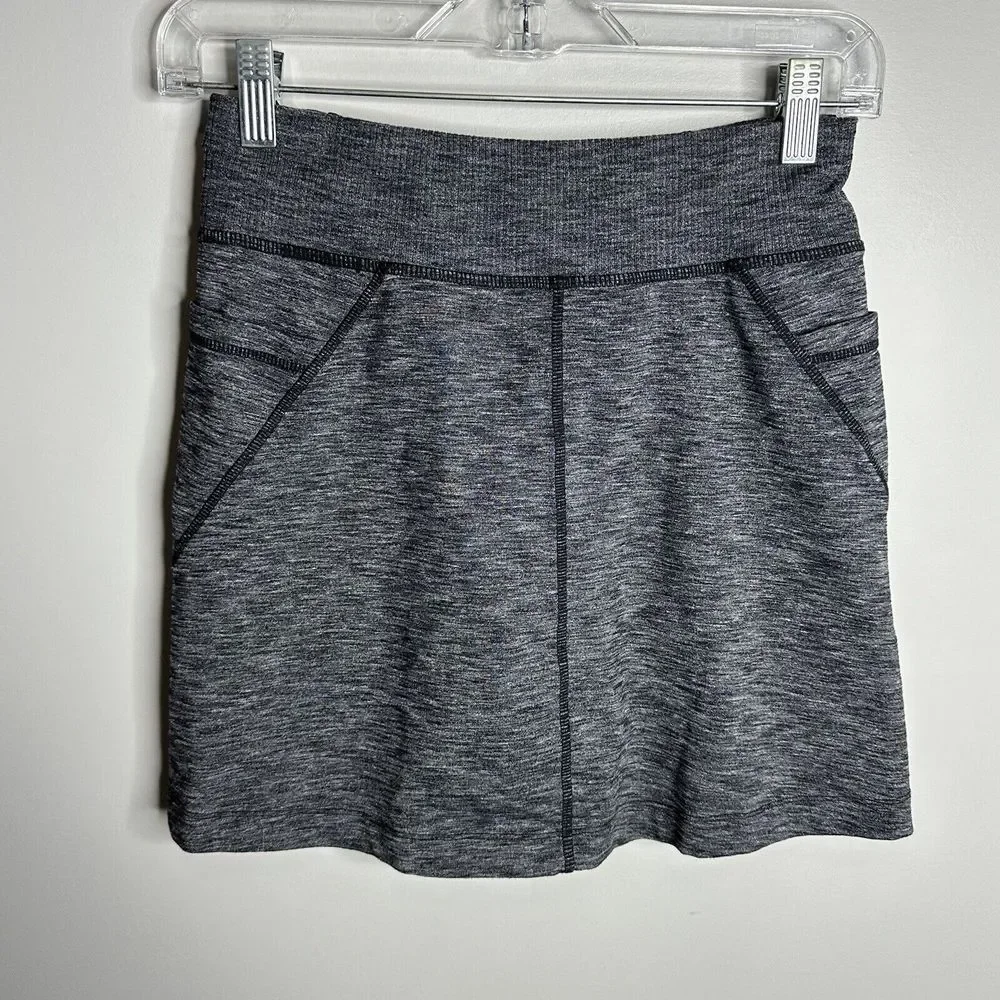 Women's Athleta Size XXS/S Heather Grey‎ Excursion Skirt Athletic Tennis Pockets